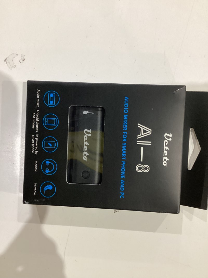 Condition photo showing New/Like New for Ueteto Audio Interface for Guitar, Portable Internal Recording Sound Card for Live Streaming for Iphone, Ipad and Android smartphones and tablets, No Driver Needed