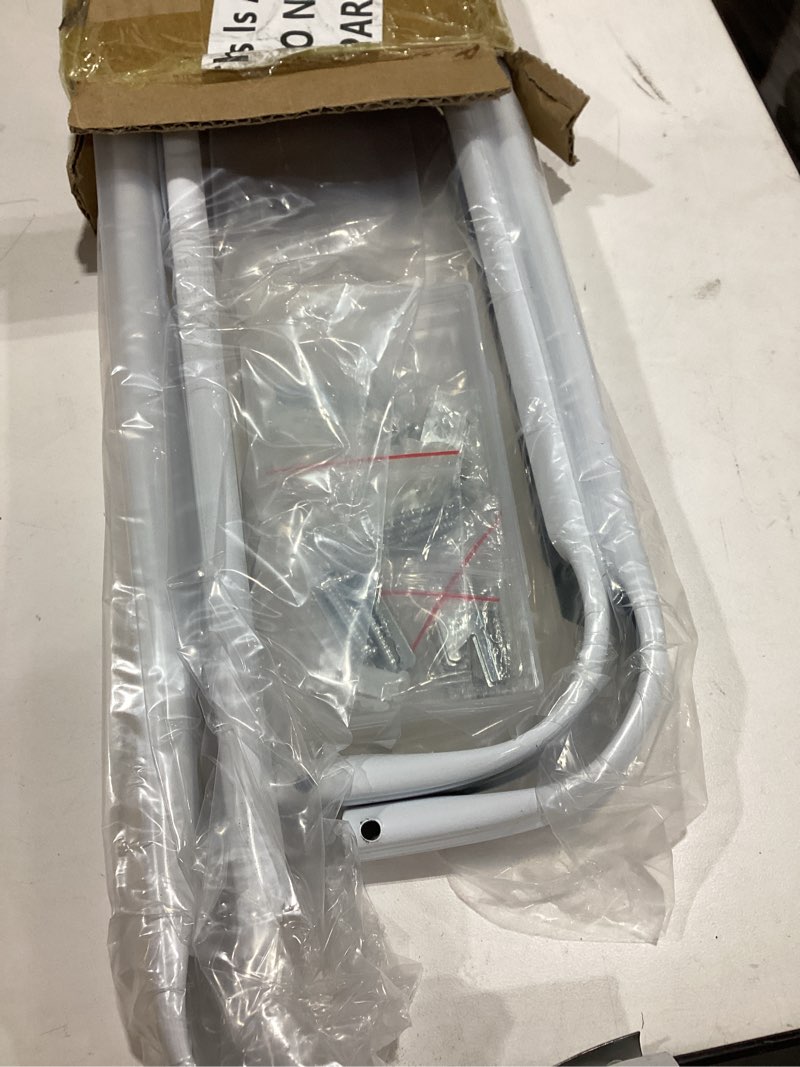 Condition photo showing Good Condition for wesiti 4 packs curtain single rods bulk for windows adjustable tension rod for door kitchen valance sash curtains, bracket and hardware included(36-60 inch,white) 36-60 inch white