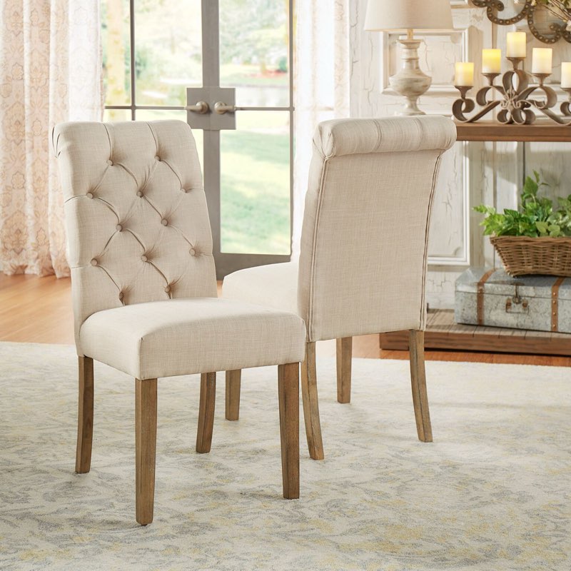 Ameriga 20'' H Tufted Upholstered Side Chair set 2