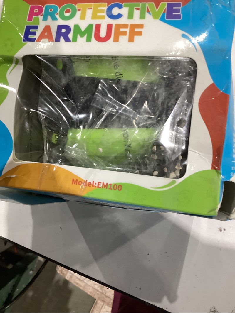 Condition photo showing Good Condition for Ear Muffs for Noise Reduction: 27.4SNR Noise Cancelling Headphones for Kids Adults, EM100 Adjustable Hearing Protection Earmuffs for Monster Jam, Autism Sensory, Concerts, Fireworks Green