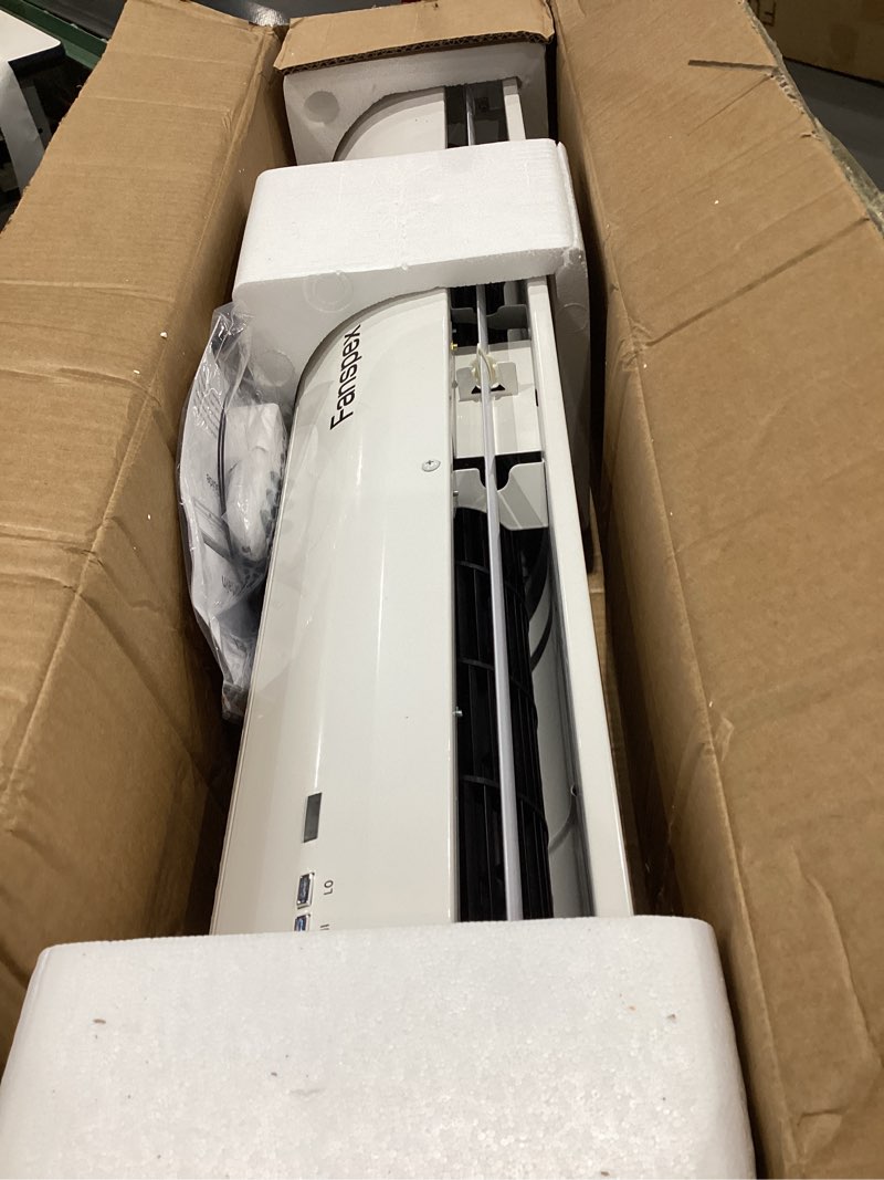 Condition photo showing Good Condition for fanspex 36" wall mounted air curtain, 2-speed commercial over door fan for home garage shop restaurant, 120w low consumption with magnetic door switch (white)