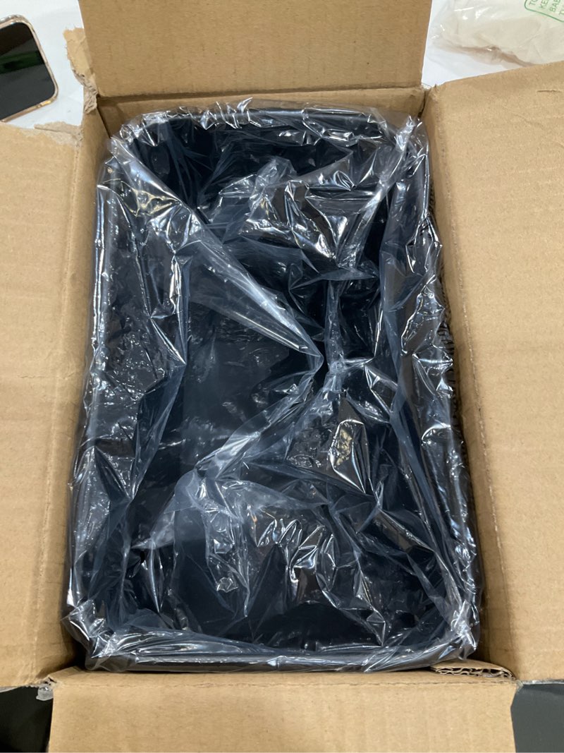 Condition photo showing Good Condition for Cesun Small Bathroom Trash Can 2.1 Gallon Wastebasket, Modern Metal Garbage Can Office Waste Basket, Matte Black Stainless Steel Trash Bin for Bedroom, Home Office, Toilet, rv, Near Desk, Under Sink