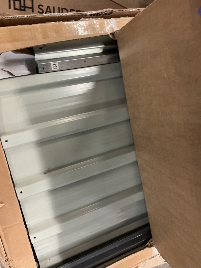Condition photo showing Good Condition for comhoma shed storage outdoor metal windowed lockable garden toolhouse weatherproof ventilated backyard utility workshop(grey,8'x6') 8'*6'