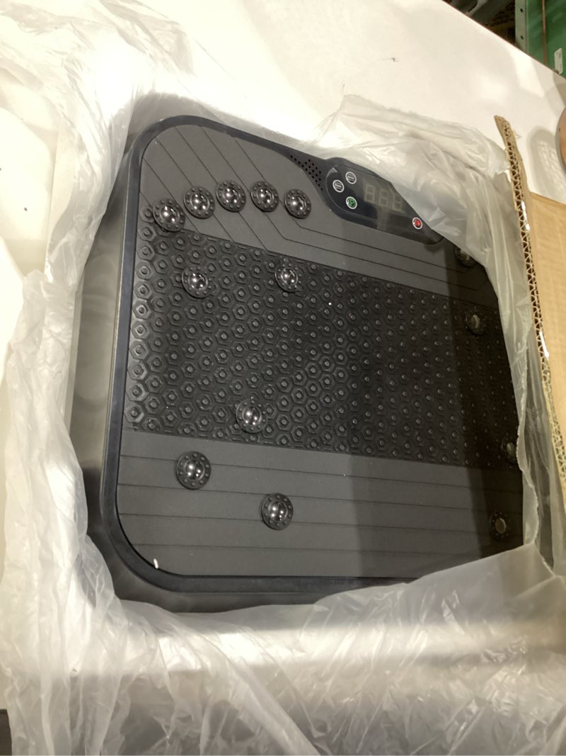 Condition photo showing Good Condition for bigzzia vibration plate exercise machine for weight loss – 100-speed platform with remote & resistance bands, 450 lbs capacity – quiet full body workout for lymphatic drainage at home,not tested