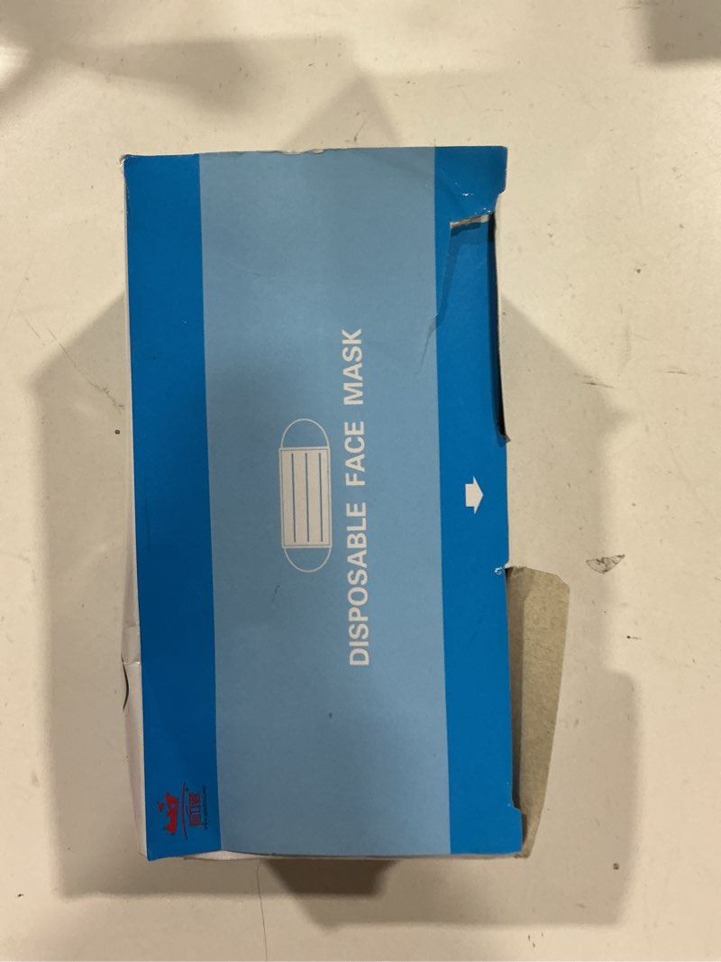 3-Ply_Non-Woven_Mouth_Cover Disposable_Face_Masks with Elastic Ear Loop Blue 50pcs