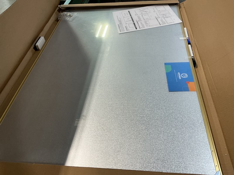 Condition photo showing New/Like New for arcobis cork board white board combo, 36 x 24 inch bulletin board-gold frame, magnetic dry erase board & corkboard for wall, vision board for home, office, school gold 36 x 24 inch
