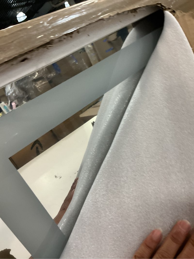 Condition photo showing Good Condition for loaao 48"x30" led bathroom mirror with lights, anti-fog, dimmable, backlit + front lit, lighted bathroom vanity mirror for wall, memory function, tempered glass, shatter-proof, etl listed led 48"l x 30"w