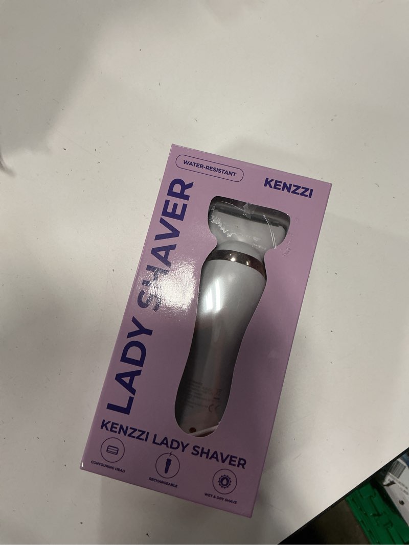 Condition photo showing As Is for kenzzi lady shaver rechargeable electric shaver for women  wet & dry use  water-resistant  contouring head
