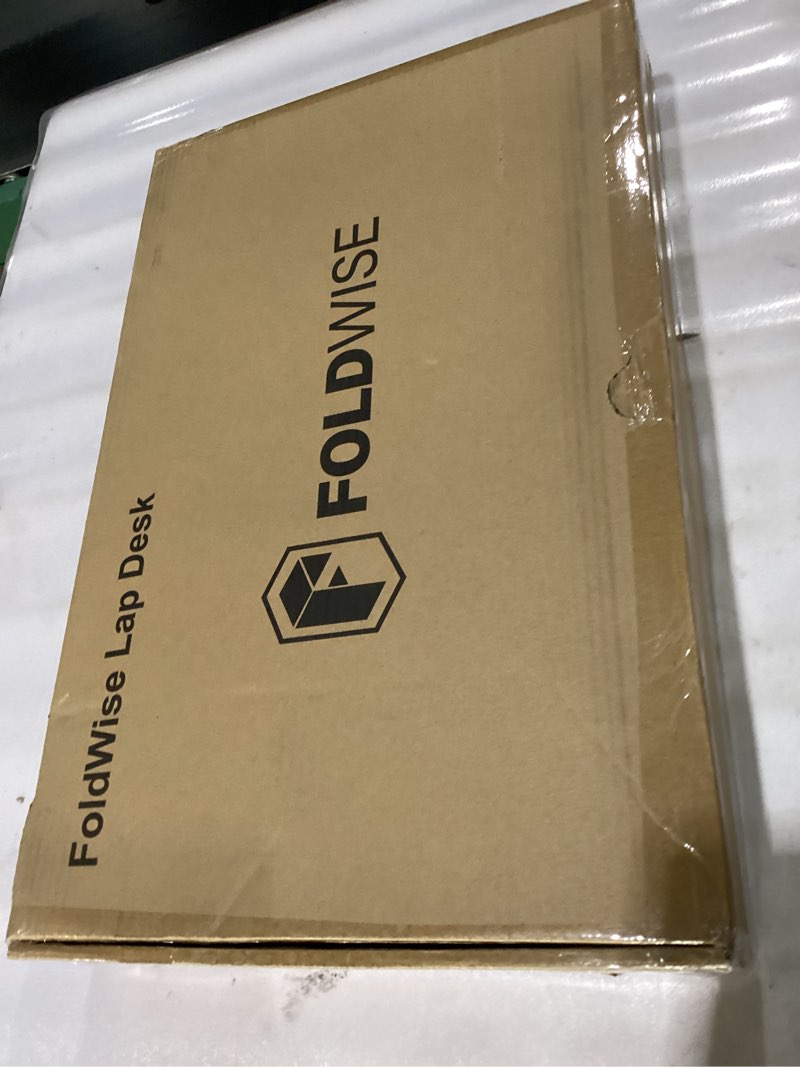 Condition photo showing New/Like New for FoldWise 2-in-1 Lap & Bed Desk with Soft Cushions - Adjustable Height & Angle, Foldable Laptop Stand