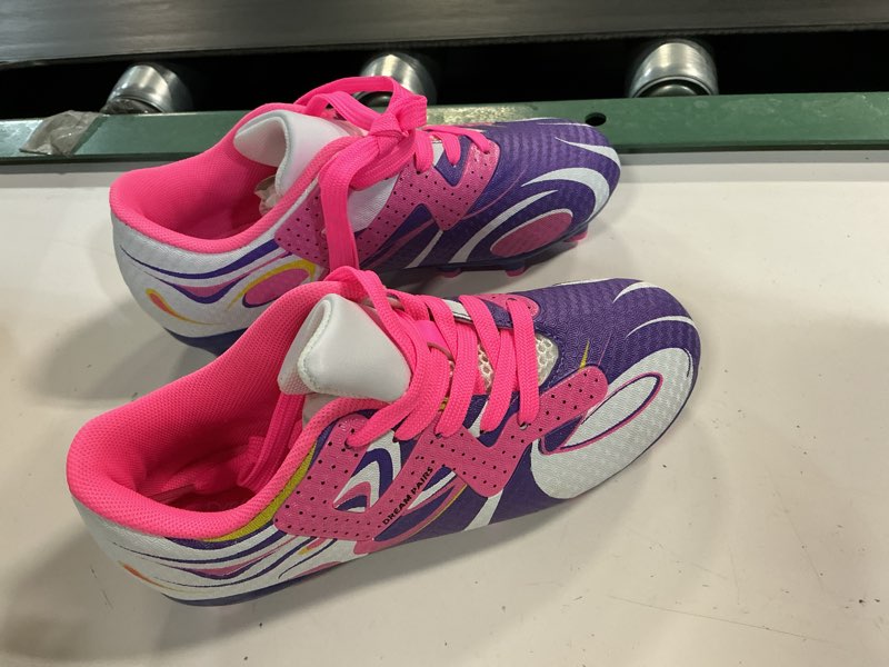 Condition photo showing Good Condition for size 13 dream pairs boys girls soccer cleats youth firm groud sport football cleats for little/big kid/toddler