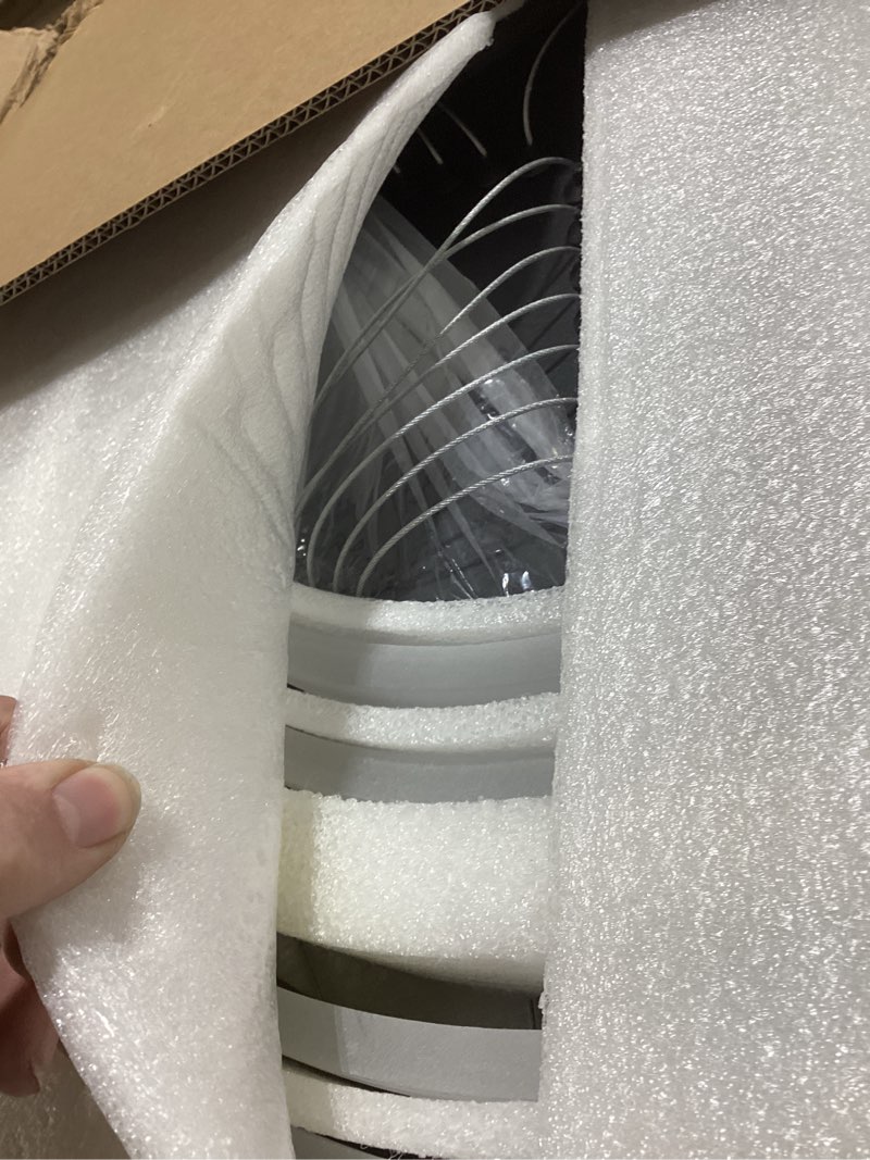 Condition photo showing Good Condition for benkut 7 rings modern led chandelier black dimmable large foyer chandeliers entryway high ceiling for staircase, high ceiling pendant lights for entryway living room, 3000k-6500k cct black 7 ring