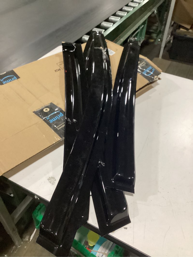 Condition photo showing Good Condition for auto dynasty window visors compatible with 04-14 nissan titan crew cab, 4pcs front & rear tape-on window vent visor deflectors rain guard, glossy dark smoke