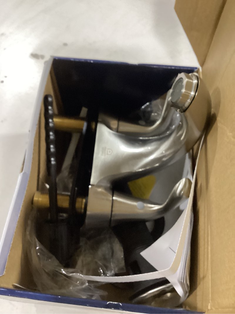  Project Source Dover Brushed Nickel 4-in centerset 2-handle WaterSense Mid-arc Residential Handle