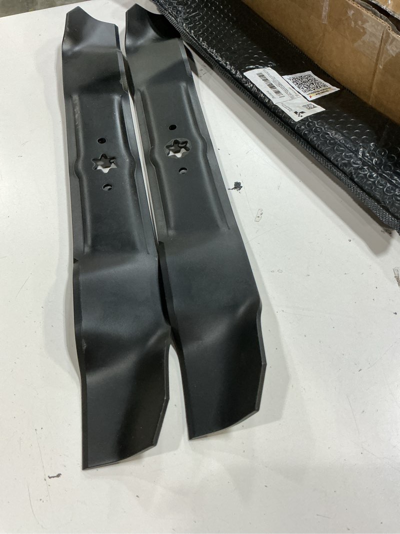 Condition photo showing Good Condition for 742-0616a 21 inch mower blade compatible with cub cad et mtd 42 inch mower deck, 742-0616 mulching blades fit for cub cad et troy-bilt lt1040 lt1042 rzt42, replace 742-04308 942-0616, 2 pack