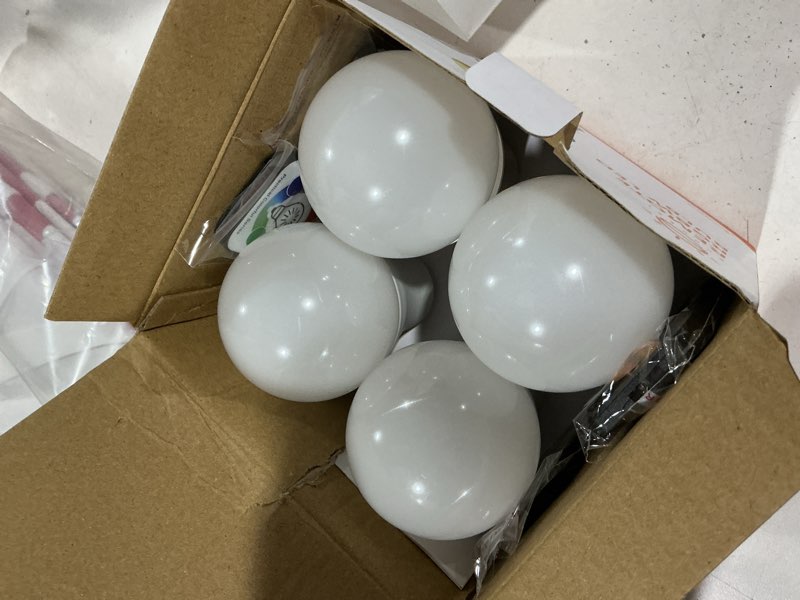Condition photo showing Good Condition for sunnest led light bulbs, 4 pack dimmable e26 led light bulb, 10w rgbw color changing light bulb with remote control, decorative lights, mood light bulb, great for home decor, stage, party and more rgb-4pack