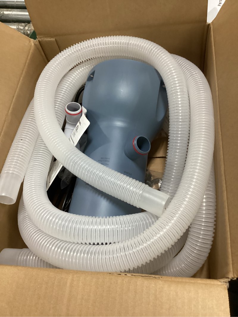 Condition photo showing As Is for kimfilter pro series 1000 gph above ground pool filter pump, powerful pool cartridge filter pump, water circulation and filtration system -improved water clean & clarity, pools pumps above ground-gray