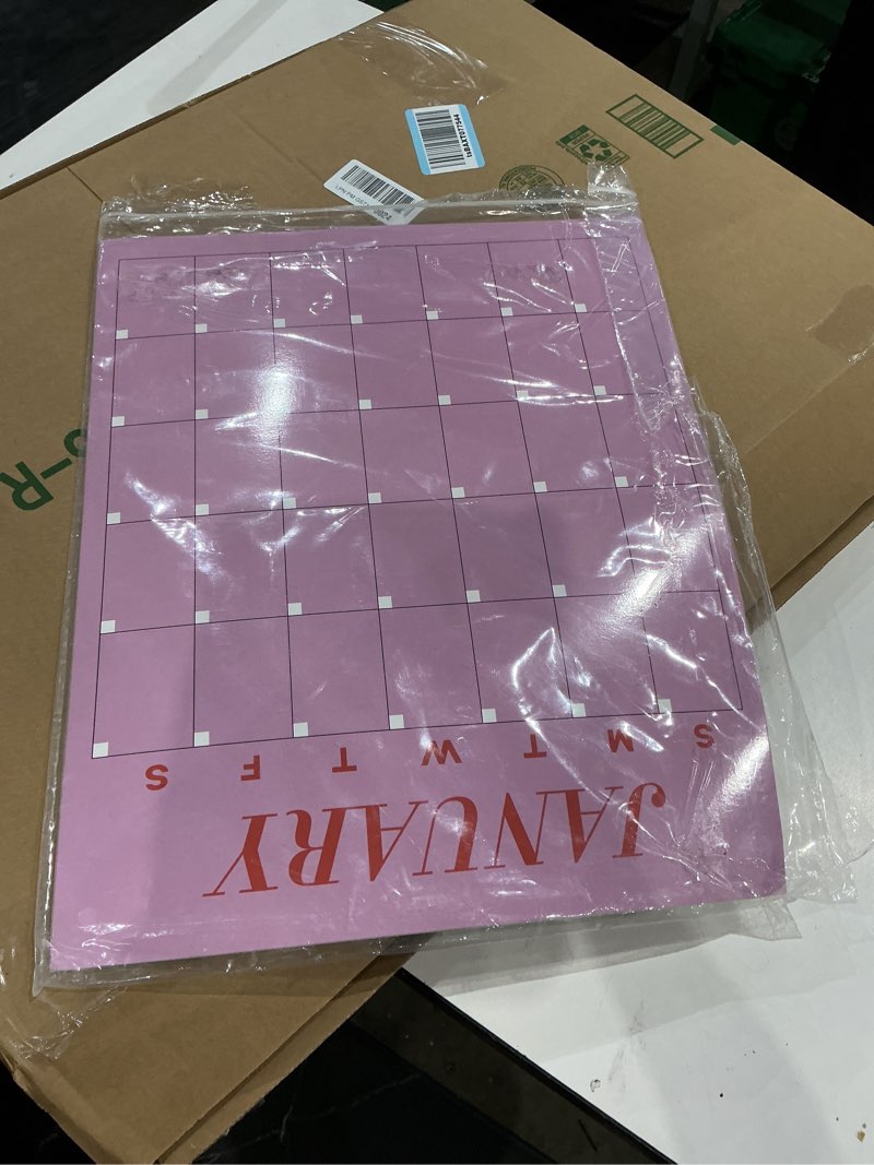 Condition photo showing Good Condition for 12 pcs undated calendars 16‘'x20‘' large erasable wall calendar 12 month classroom dry ease reusable planning colorful yearly blank planner reserved grid for office home educational study room class light 16"w x 20"h