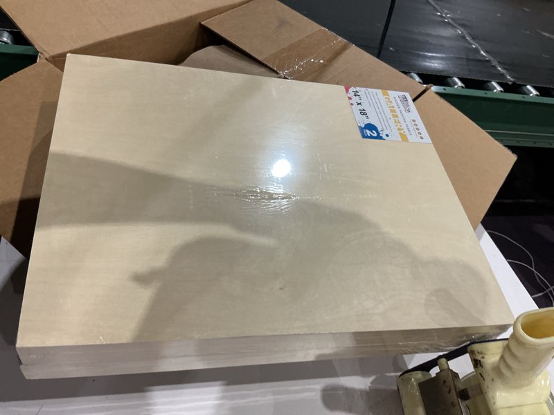 Condition photo showing New/Like New for u.s. art supply unfinished cradled wood panels for painting, 2 pack of 14x18 inch - gallery birch wooden canvas boards 1-1/2" deep - mixed-media craft, acrylic, oil, encaustic, paint pouring
