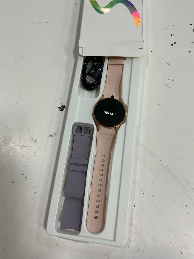 Condition photo showing New/Like New for smart watches for women fitness watch, ip68 waterproof fitness tracker smart watch with heart rate/sleep/spo2 monitor/bluetooth call/120+ sport modes, 1.26" hd smartwatch for android & iphones,2 bands gold-pink