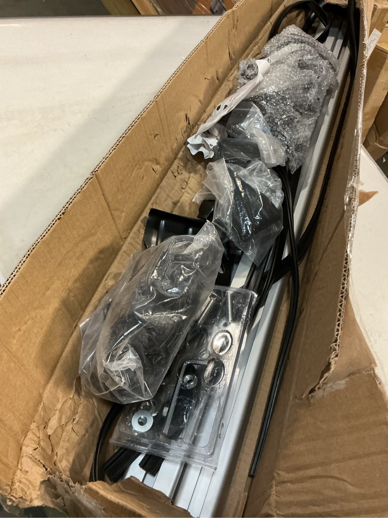 Condition photo showing As Is for 48 Inch Universal Car Top Roof Cross Bar Luggage Cargo Rack with 3 Kinds Clamp Silver Aluminum
