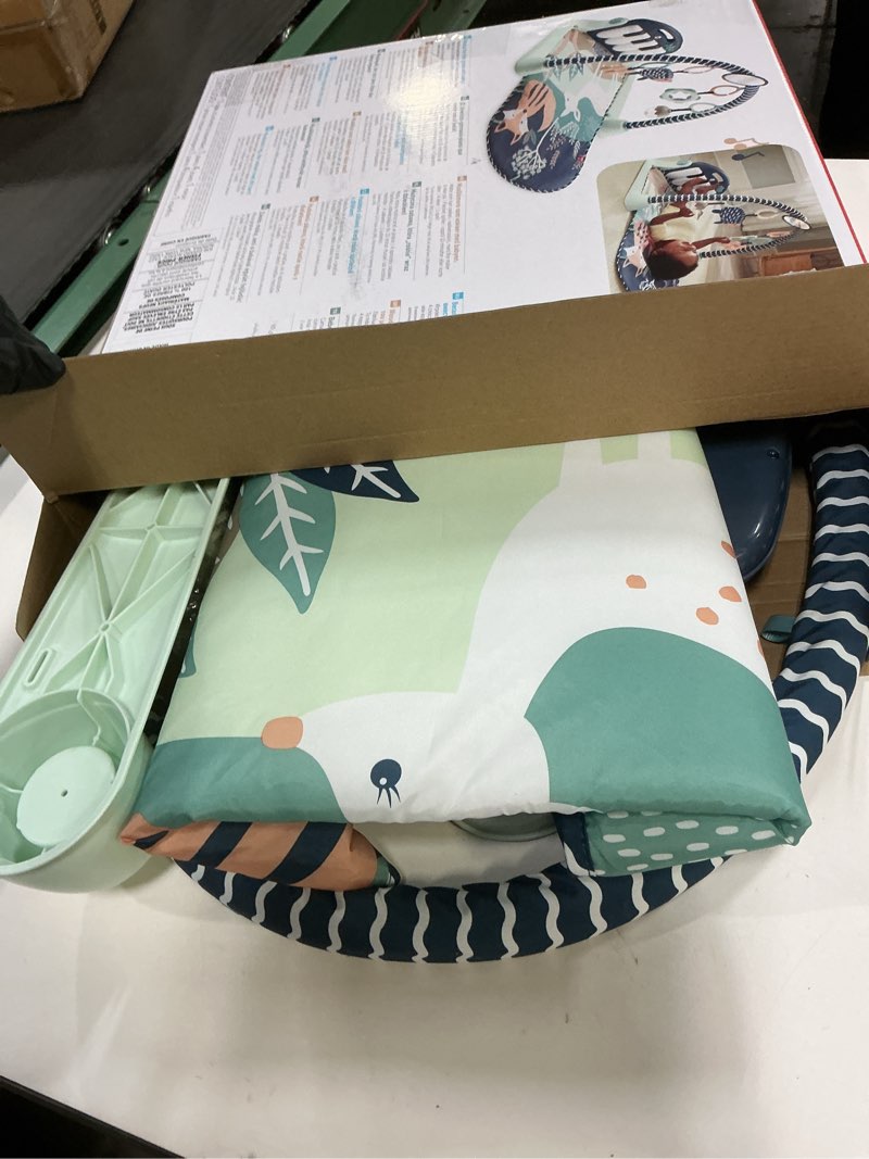 Condition photo showing item condition for Fisher-Price Baby Playmat Kick & Play Piano Gym with Musical and Sensory Toys for Newborn to Toddler, Navy Fawn