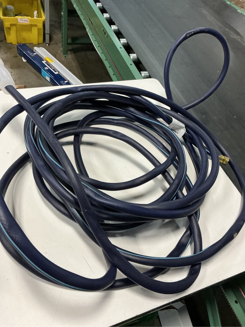 Condition photo showing As Is for project source 5/8-in x 50-ft medium -duty vinyl blue hose