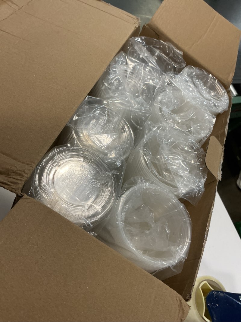 Condition photo showing Good Condition for aozita 400 set 5.5 oz portion cups, jello shot cups with lids, disposable plastic condiment dipping sauce cup, small containers for salad dressing