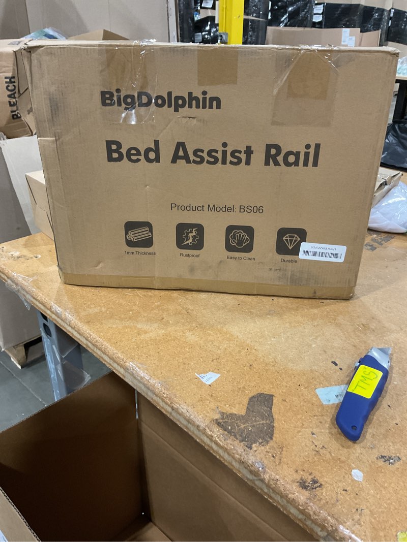 Condition photo showing New/Like New for bed rails for elderly adults safety - astm approved adjustable bed cane with non-slip ergonomic handle & storage pocket, bed railings for seniors support 350 lbs, tool-free medium