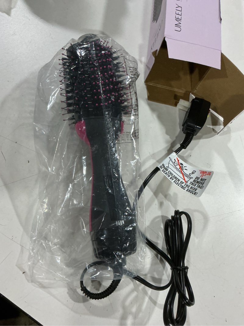 Condition photo showing Good Condition for hair dryer brush blow dryer brush in one, upgraded 4 in 1 hair dryer and styler volumizer with negative ion anti-frizz ceramic titanium barrel hot air hair straightener brush black/pink