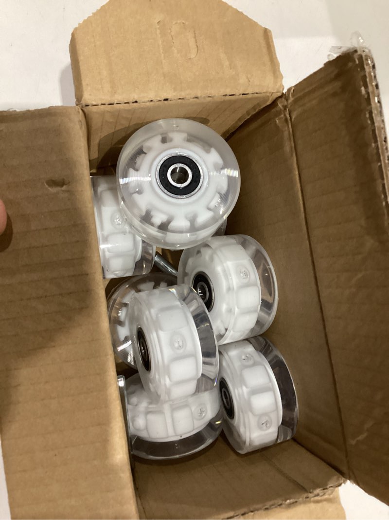 Condition photo showing Good Condition for 8 pack roller skate wheels with bearings installed quad light up wheels for double row skating and skateboard 82a a-multicolor