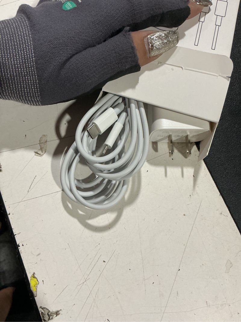 Condition photo showing As Is for iphone charger fast charging,iphone fast charger 2pack type c fast charger block plug adapter 6ft usb-c to lightning cable cord for iphone14/13/13 pro/12 pro/12 pro max/11/xs max/xr/x/se,ipad,airpods 2 pack 6ft c-l