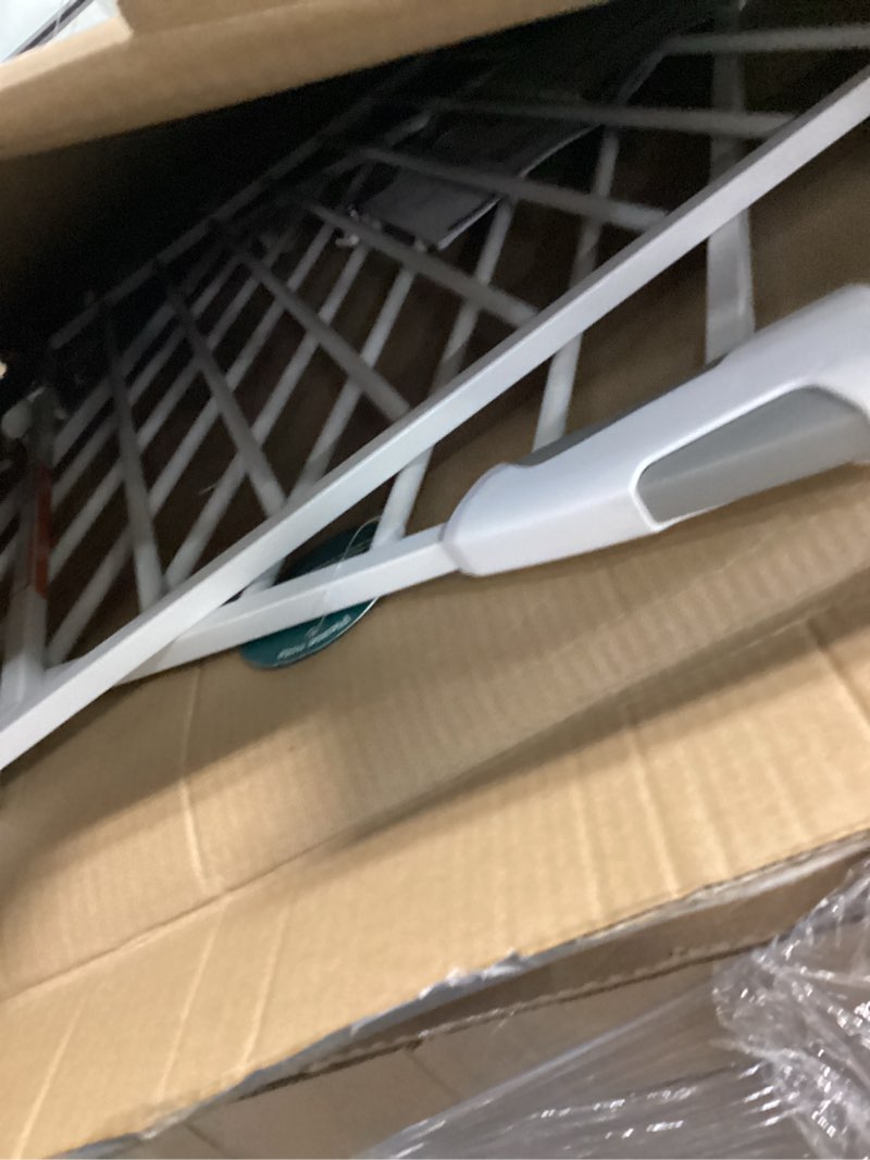Condition photo showing Good Condition for babelio baby gate for stairs, kitchen & doorways, 26-43" w 28" h no bottom bar| easy installation| one-handed operation| auto-close| hardware mount (drill needed) safety dog/pet gate indoor (white) *white 28" h, 26-43" w-standard