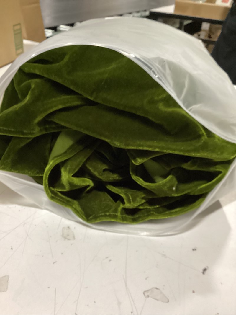 Condition photo showing Good Condition for velvet sofa cover soft decorative luxurious solid exquisite ruffle trim,retro farmhouse vintage sofa slipcover couch cover for 2-3 cushion sofa for living room 1pc 88x134 inch 88"x134" olive green