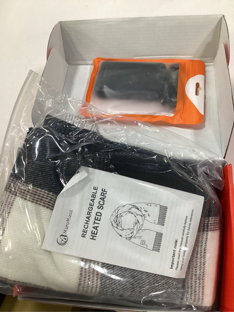 Condition photo showing New/Like New for Heated Scarf for Women Rechargeable Neck Warmer, Scarves for Men Winter Warm Intelligent Electric Heating Scarf… Black01