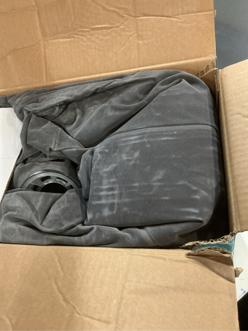 Condition photo showing As Is for intex inflatable pull-out sofa: velvety surface, 2-in-1 valve, cupholder, 46" x 88" x 26" - blow-up couch and folding queen size air mattress bed