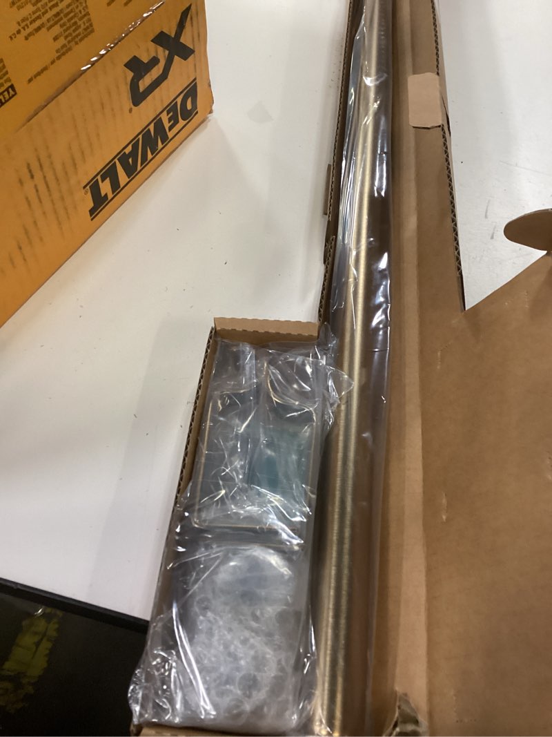 Condition photo showing New/Like New for Ivilon Drapery Window Curtain Rod - End Cap Style Design 1 Inch Pole. 28 to 48 Inch Color Warm Gold 28 to 48 in.