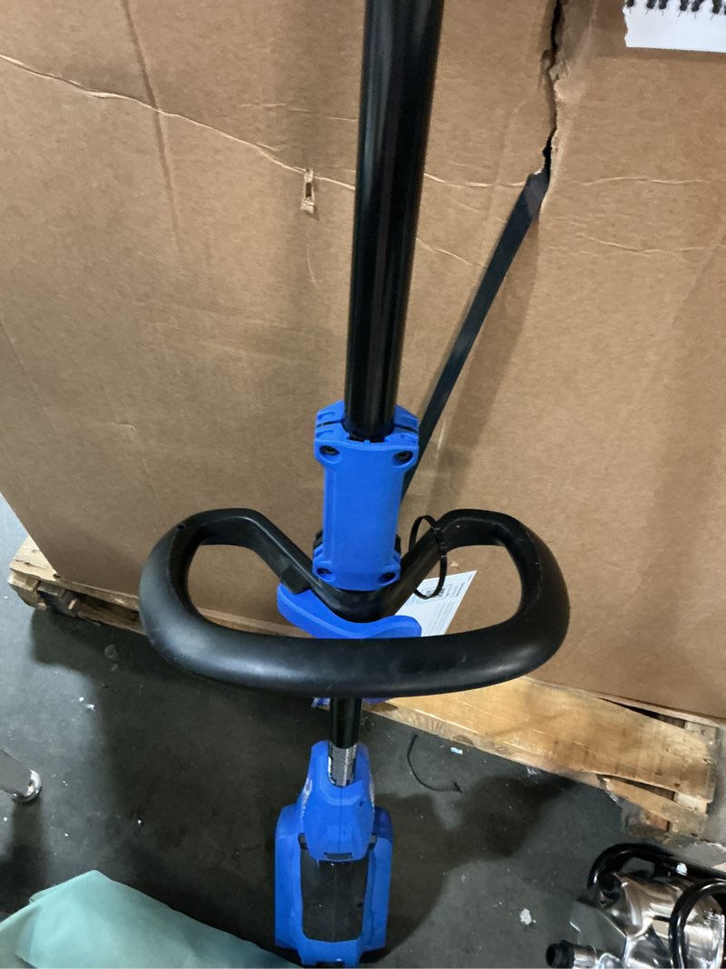 Condition photo showing As Is for kobalt gen4 40-volt 15-in straight shaft battery string trimmer 4.0 ah (battery included) (charger included)