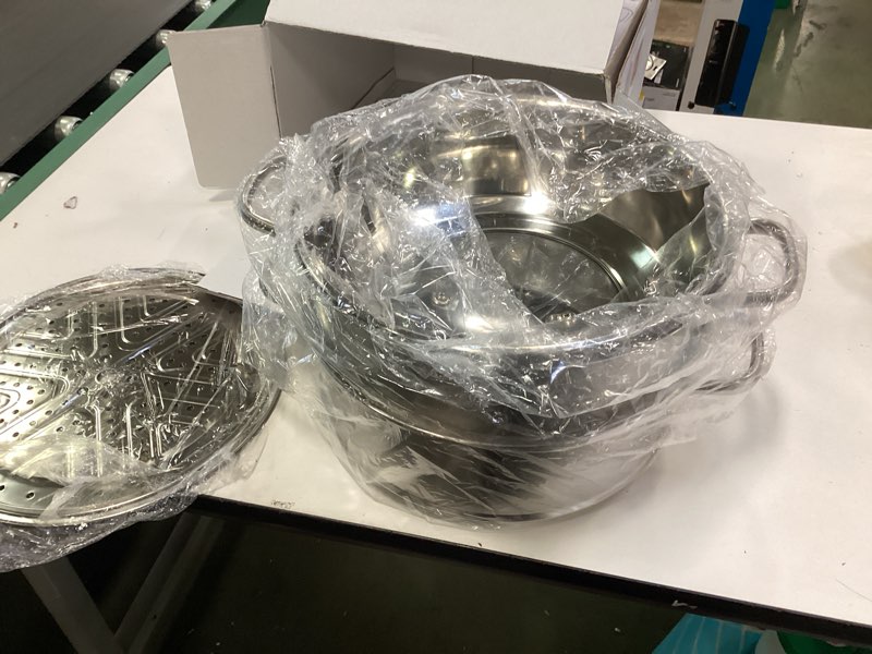 Condition photo showing New/Like New for VENTION Large Stainless Steel Induction Steamer Pot for Cooking(34cm), 3 Tier Steamer for Cooking, 13 2/5 Inch Steam Pot for Dumpling 13 2/5 Inch 3 Tier Steamer 13.4"