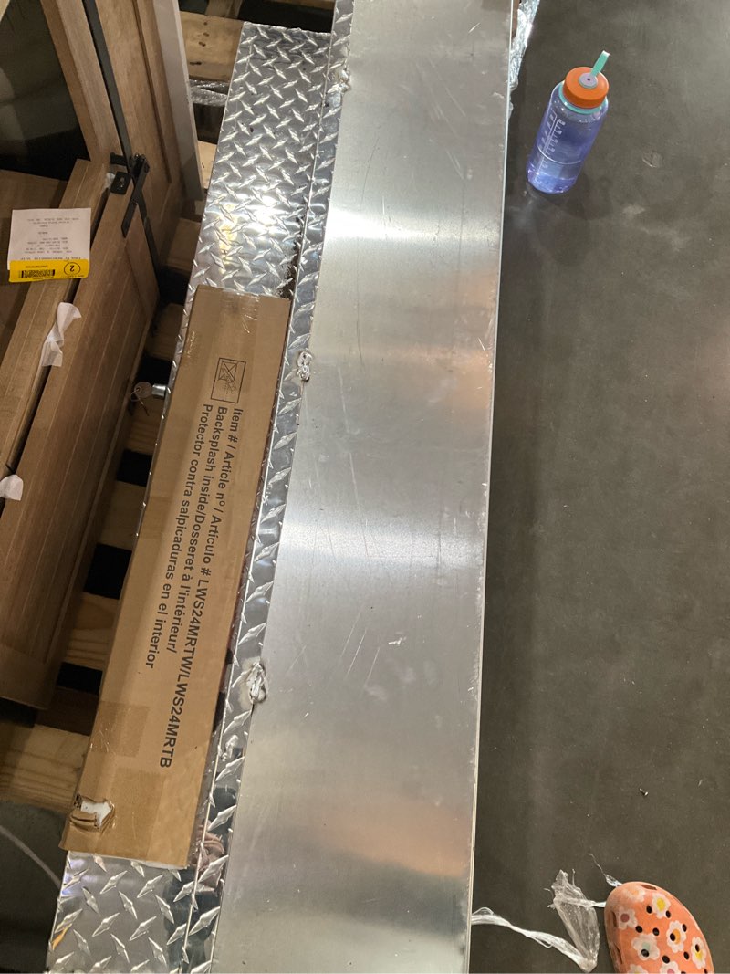 Condition photo showing As Is for craftsman 46.86-in x 15.73-in x 13.27-in silver aluminum side mount truck tool box