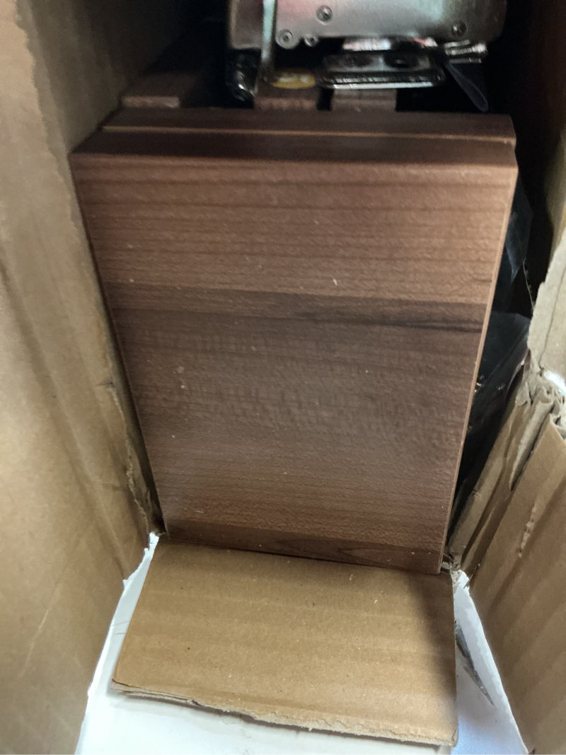 Condition photo showing Good Condition for Floating Solid Wood Console Table, 32'' Wall Mounted Narrow Entryway Table with Storage Shelf, Modern Couch Shelves Small Entry Way Tables for Entryway, Front Hall, Hallway (Walnut, 31.5IN) 31.5'' Walnut