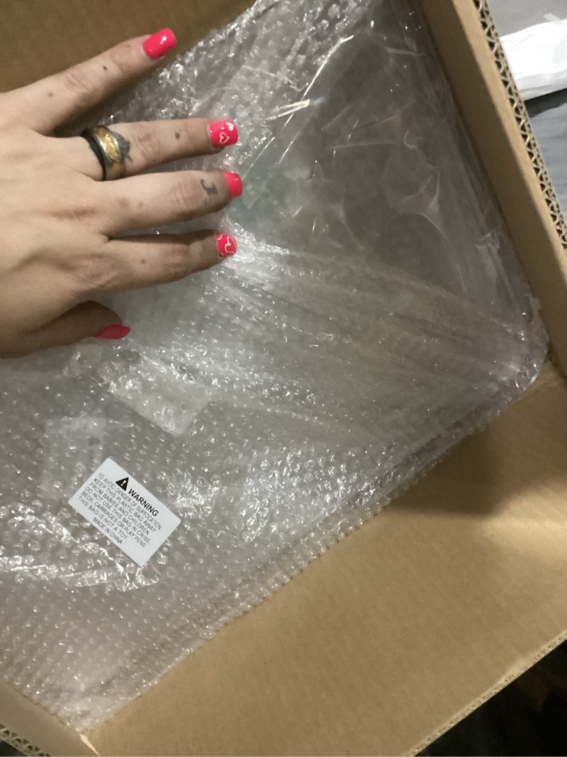 Condition photo showing Good Condition for Lidded Plastic Storage Bins Set Clear Desk Basket Box Organizer Kitchen Container Clothes Laundry Closet Cabinet Shelf, Organization and Storage for Shelves Office Bathroom(clear 3XL+2M)