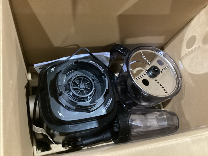 Condition photo showing As Is for ninja kitchen system | all-in-one food processor & blender | with 8-cup bowl & (1) 24 oz. to-go cup | for smoothies, cookie dough, salsas, cole slaw & more | 1800 watt | black | tb401 blender + bowl + (1) 24-oz. cup