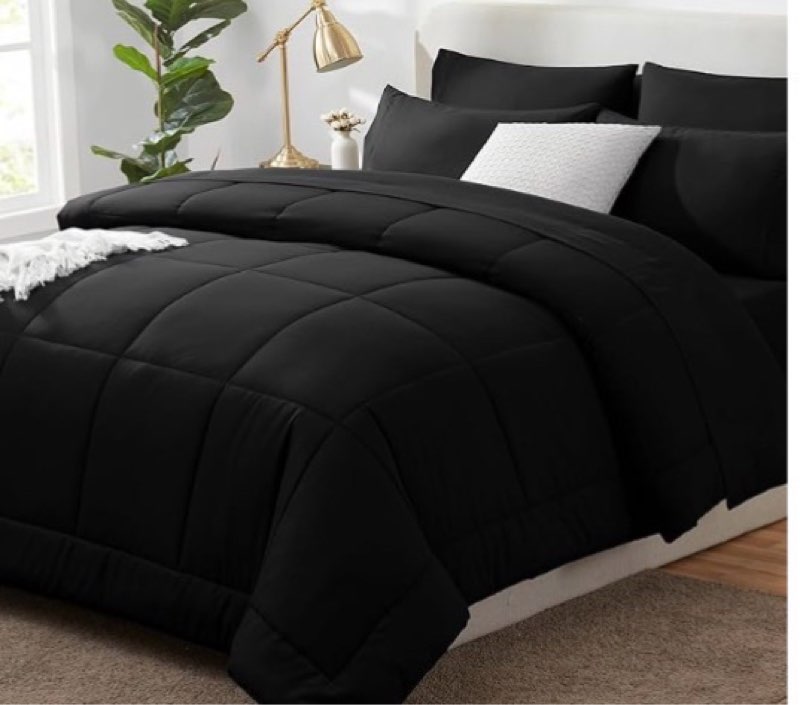 Juicy Couture Marshmallow Velour Full/Queen Comforter Set - 3 Piece Luxury Bedding Ensemble Marshmallow Full/Queen Black 