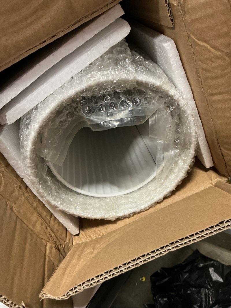 Condition photo showing Good Condition for Tall Floor Vases Set of 2, Large Ribbed Floor Vases, Tall Flower Vase, White Metal Vase for Living Room, Entryway, Office, Dining, Bedroom, Fireplace, Home Corner White 2 Pack