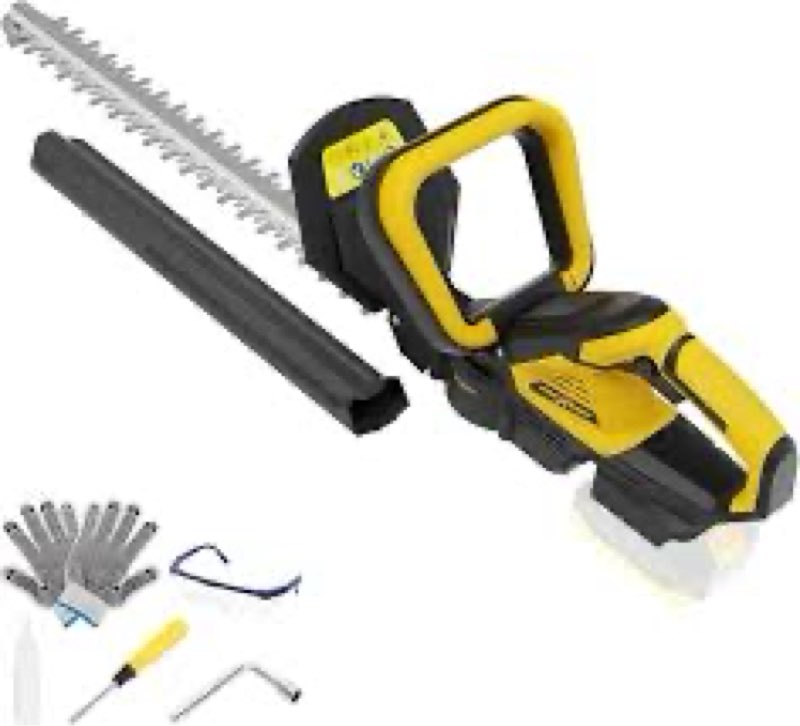 Hedge Trimmer for Dw 20V Battery,Hedge Trimmer Cordless with 22'' Dual-Action Blade and 3/5'' Cuttin