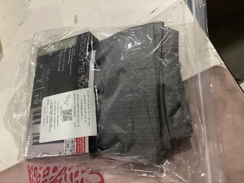 Condition photo showing Good Condition for (grey)sun zero bryant 2-piece textured thermal insulated 100% blackout grommet top curtain panel,, 37”w x 84\"l