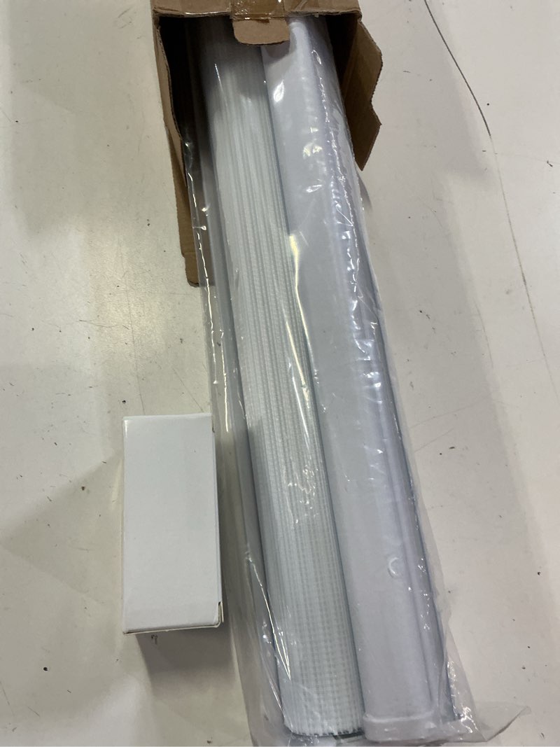 Condition photo showing Good Condition for joydeco cordless zebra blinds for windows, dual layer light control window blinds with light-proof aluminum cover, free-stop roller shades for home & office (white,23" w x 75" h) upgrade- white (aluminum cover) 23"w x 75"h