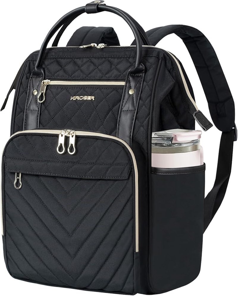 kroser laptop backpack 17" stylish backpack water repellent college casual daypack with usb port tra