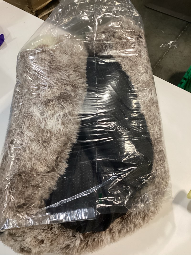 Condition photo showing Good Condition for NOYAL Round Hooded Donut Dog Bed for Small & Medium Pets - Plush Fluffy Anti-Anxiety Cat Cave Bed with Cover Large 27.5'' Gradual brown