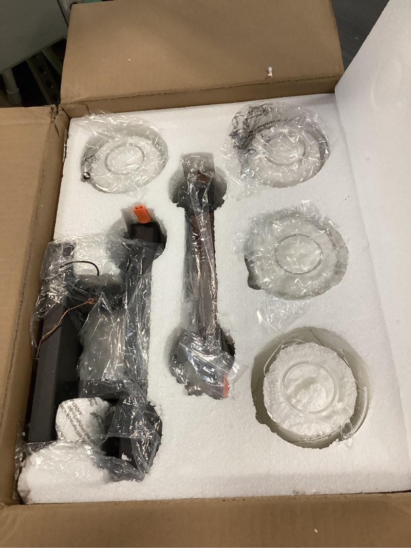 Condition photo showing New/Like New for Amico Farmhouse Bathroom Vanity Light Fixtures,Rustic 4-Light Industrial Painted Wood Lights,Vintage Black Wall Sconces Bathroom Vanity Lighting with Bubble Glass Shade